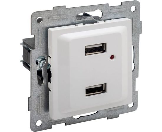 Розетка USB GUSI ELECTRIC Ugra двойная, СУ, белая С11USB2-001 – изображение 5