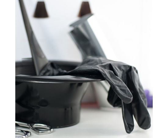 Виниловые неопудренные перчатки AVIORA черные, р.M, 100 шт. 402-735 – изображение 4