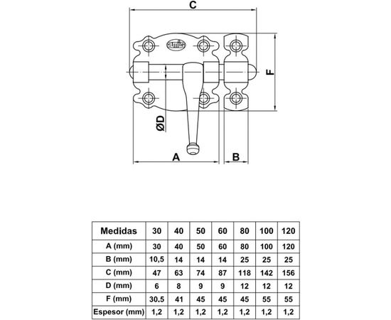 Задвижка Amig покрытие антик 19192 – изображение 2