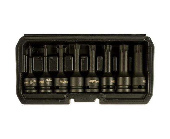 Набор головок ударных 1/2", SPLINE L 78 мм, M5-M18, 8 шт. AV Steel AV-726408 – изображение 2