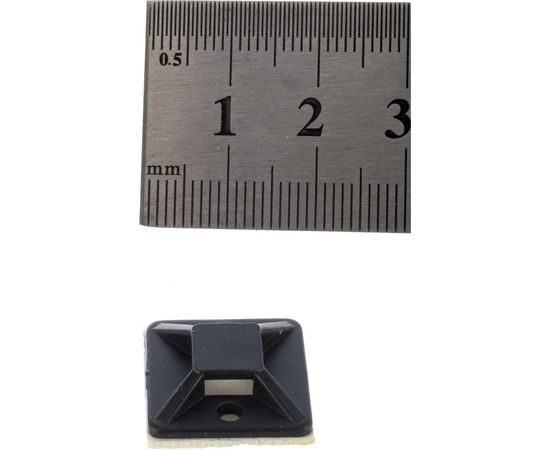 Самоклеящаяся площадка для крепления стяжек DORI 20х20 мм черная упаковка 100 шт 44758 – изображение 2