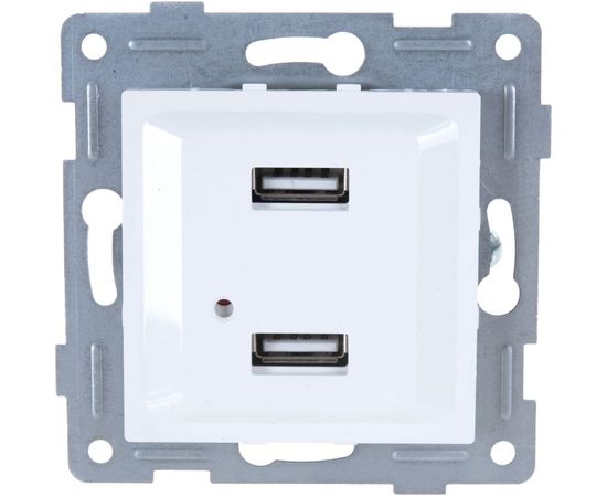 Розетка USB GUSI ELECTRIC Ugra двойная, СУ, белая С11USB2-001 – изображение 4