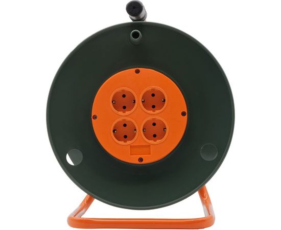 Катушка без провода, 4 штепсельных гнезда с заземлением, диаметр 300мм GLANZEN EK-00-300 00-00000339 – изображение 3