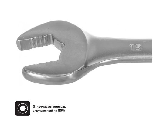 Комбинированный ключ 15 мм Inforce 06-05-17 – изображение 2