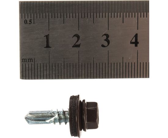 Кровельный саморез по металлу Daxmer 5,5х19 RAL 8017 250шт 04281 – изображение 4
