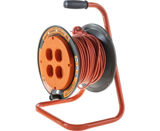 Силовой удлинитель на катушке, 4 гнезда ПВС 2х0.75 GLANZEN ЕВ-20-002 00-00001112 – изображение 3