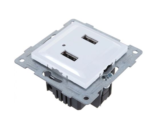Розетка USB GUSI ELECTRIC Ugra двойная, СУ, белая С11USB2-001 – изображение 2