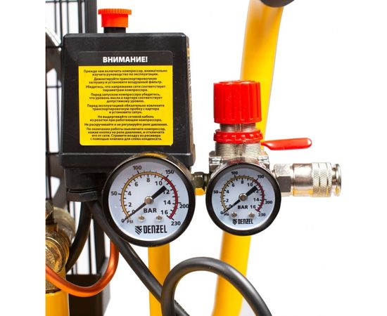 Воздушный компрессор с ременным приводом DENZEL BCI2300/50 2.3 кВт, 50 литров, 400 л/мин 58113 – изображение 9