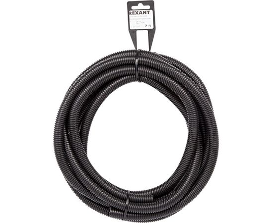 Автомобильная гофрированная труба REXANT ПП, 12,7 мм, разрезная, бухта 5 м/уп. 15-1305 