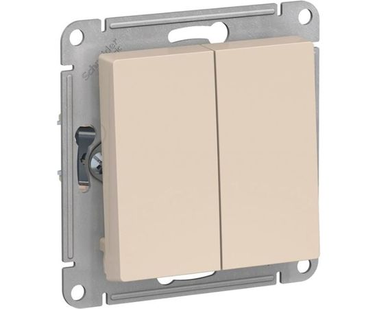 2-клавишный переключатель Schneider Electric AtlasDesign Бежевый сх.6, 10АХ ATN000265 