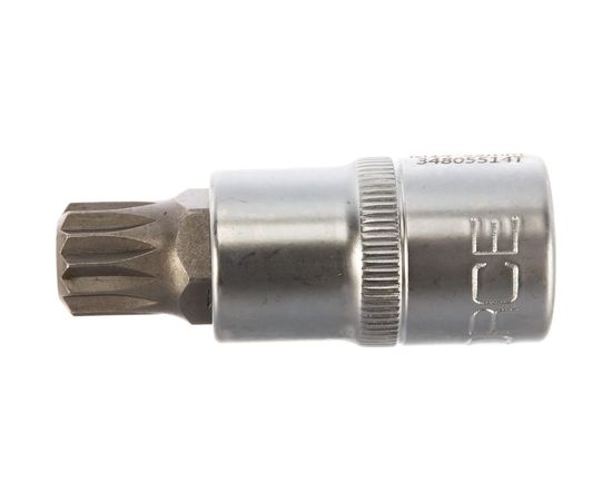 Головка-бита SPLINE 12-лучевая с отверстием (M14; 1/2"; L-55 мм) ROCKFORCE RF-34805514T 