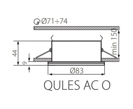 Точечный светильник в ванную KANLUX, QULES AC O-C 26305 
