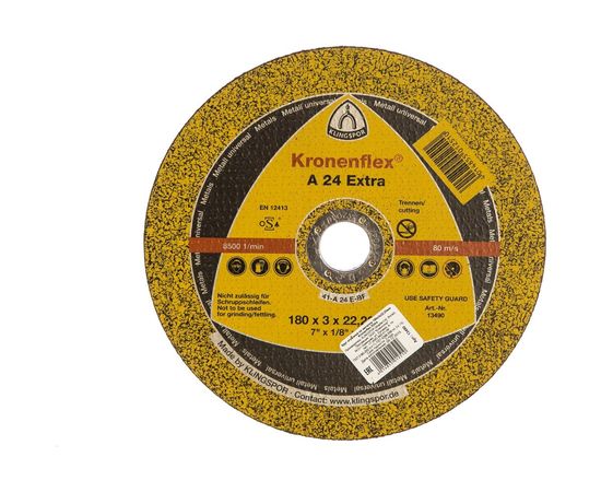 Круг отрезной по металлу универсальный (180х22.2 мм) для УШМ KLINGSPOR 13490 