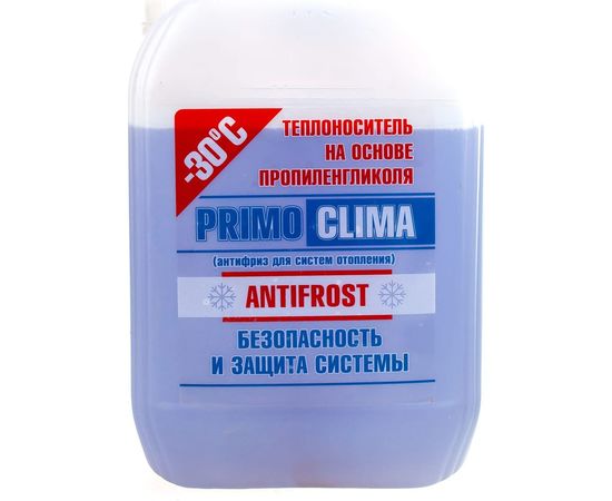Теплоноситель Пропиленгликоль -30С, 10 кг, канистра, цвет синий Primoclima Antifrost PA -30C 10 