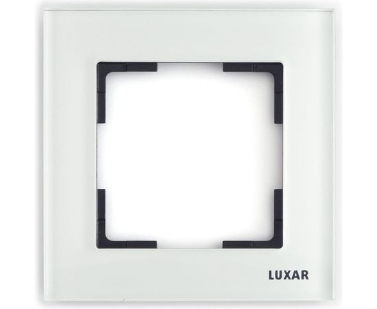 Рамка LUXAR Art на 1 пост белое стекло 4606400620532 