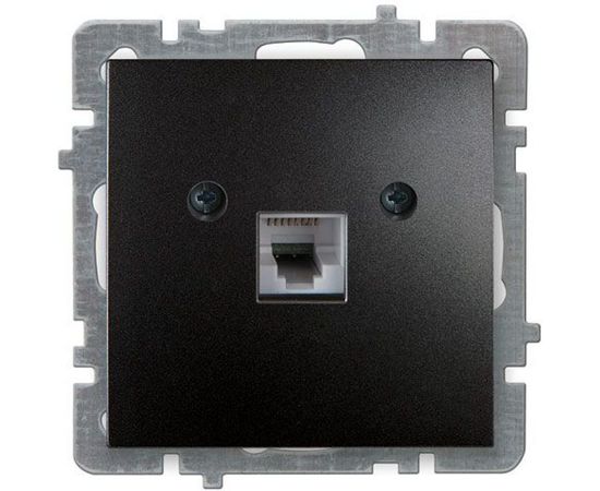 Телефонная розетка Nilson Selene CAT 3 черный 23221062 