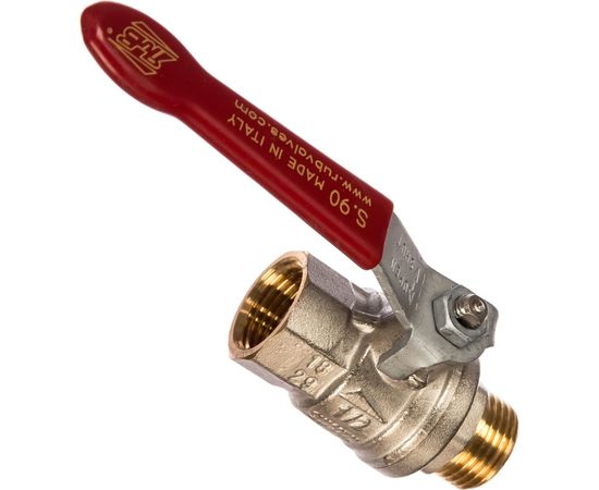 Шаровой кран RuB, 1/2" DN15 PN40, ВР-НР, серия MILANO (S.90), ручка S90D20 