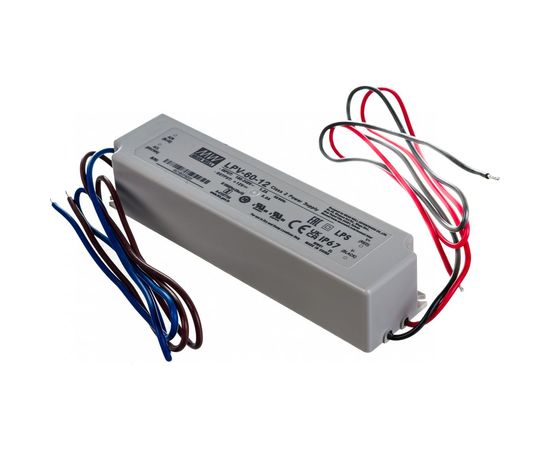 Герметичный блок питания Mean Well LPV-60-12, в пластиковом корпусе LPV-60-12 