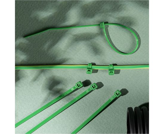 Нейлоновая кабельная стяжка REXANT 150x2,5мм, зеленая 25 шт/уп 07-0153-25 – изображение 2