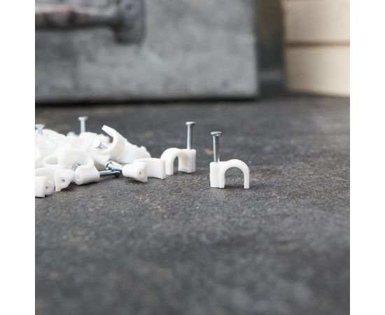 Круглый крепеж кабеля REXANT 7 мм, белый 50шт 07-4007 – изображение 7