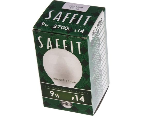 Светодиодная лампа SAFFIT 9W 230V E14 2700K, SBG4509 55080 – изображение 2