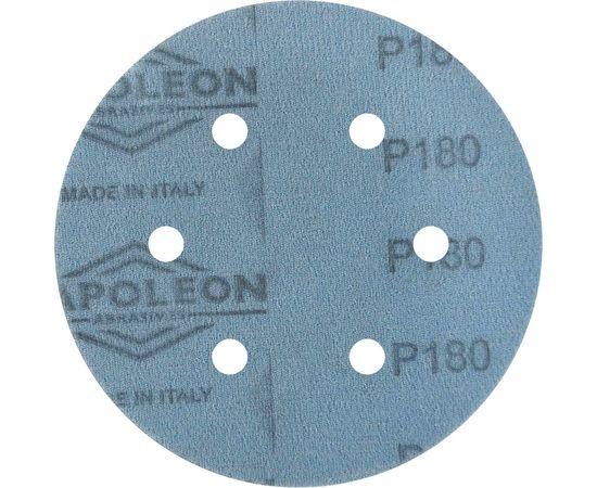 Круг шлифовальный на липучке FILM (5 шт; 150 мм; 6 отверстий; P180) NAPOLEON npf5-150-6-180 – изображение 3
