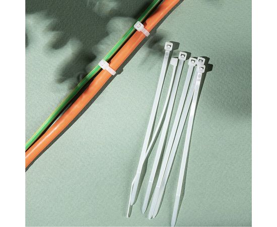 Хомут REXANT nylon 100x2.5 мм 100 шт белый 07-0100 – изображение 4