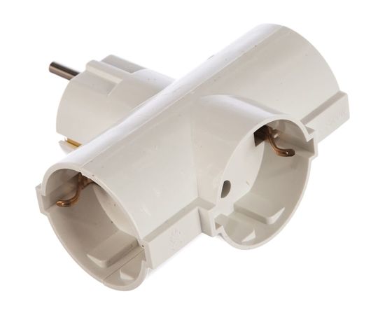 Сетевой тройник Т3-Е 250В 16А с з/к белый LUX 4606400418108 – изображение 3