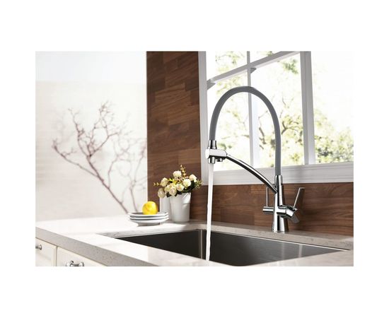Смеситель Lemark Comfort кухни с подключением к фильтру с питьевой водой LM3071C-Gray – изображение 3