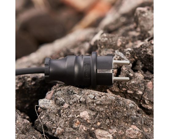 Прямая влагозащищенная вилка REXANT с/з, 16 А, IP44 каучук 111-001 – изображение 6