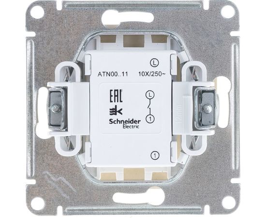 Механизм выключателя Schneider Electric 1-кл. ATLAS DESIGN сх.1 10АХ шампань ATN000511 1240311 – изображение 3