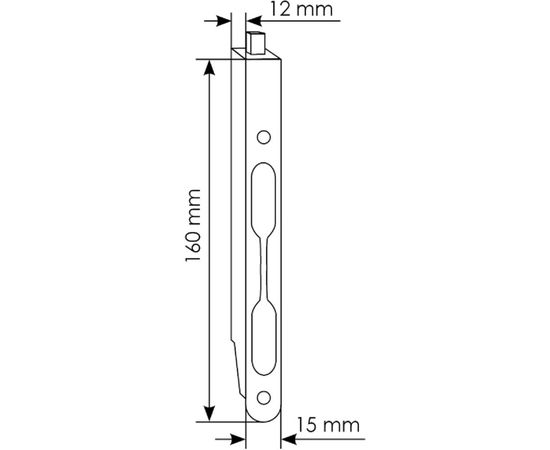 Торцевой шпингалет MORELLI L160 BL цвет - черный 9012834 – изображение 2