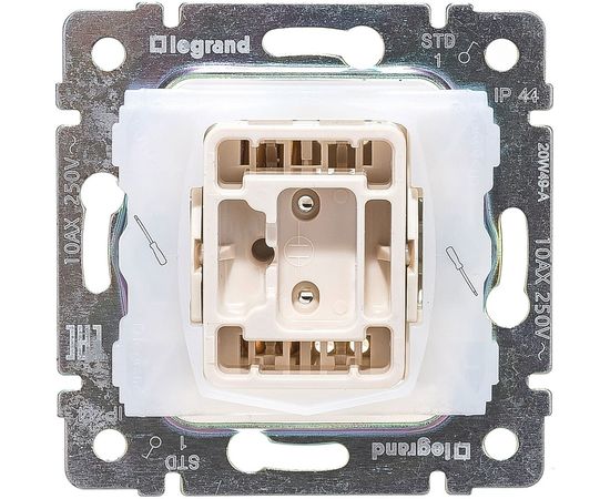 Одноклавишный выключатель, крем IP44 с рамкой Legrand Valena 774101 – изображение 3