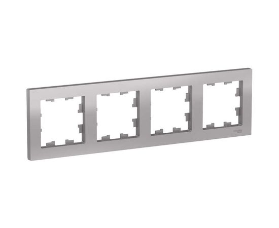 Рамка Schneider Electric 4-м ATLAS DESIGN универсальная, алюминий ATN000304 1240223 – изображение 2