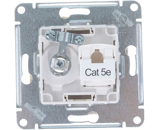 Розетка ТВ + компьютерная RJ45 Schneider Electric AtlasDesign Бежевый 2-ая категории 5Е ATN000289 – изображение 4