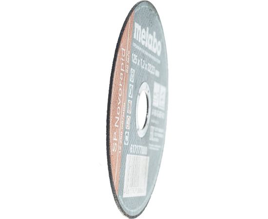Круг отрезной по нержавеющей стали (125 x 1.2 x 22,2 мм) SP-Novorapid RU Metabo 617177000 – изображение 3