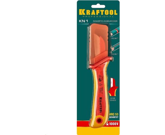 Диэлектрический, прямой нож электрика Kraftool KN-1 45401 – изображение 5