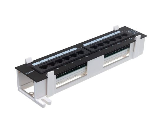 Патч-Панель 10 12 гнёзд RJ-45 Cаt.5e 110 IDC монтаж на стенку REXANT 04-0020:1072 – изображение 3