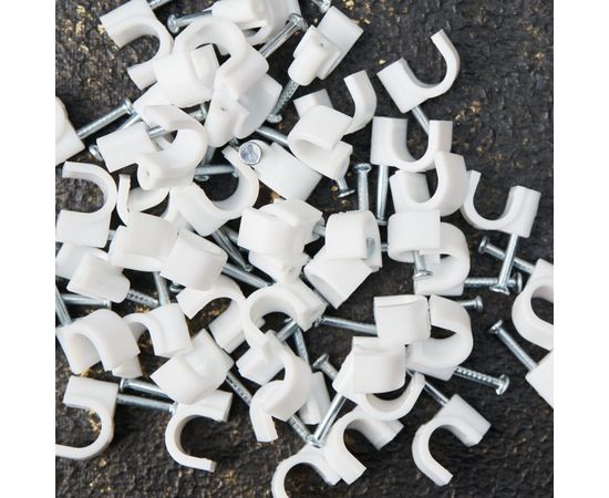 Круглый крепеж кабеля REXANT 7 мм, белый 50шт 07-4007 – изображение 6