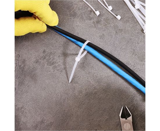 Хомут REXANT nylon 100x2.5 мм 100 шт белый 07-0100 – изображение 3