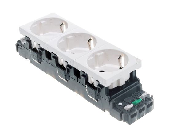 Механизм розетки Legrand 3-м СП Mosaic New 6-модульный, для кабель-канала DLP Leg 077403 131686 – изображение 3