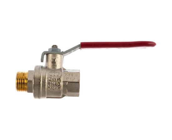 Шаровой кран RuB, 1/2" DN15 PN40, ВР-НР, серия MILANO (S.90), ручка S90D20 – изображение 2