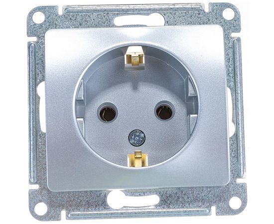 Розетка Schneider Electric GLOSSA с заземлением, 16А, АЛЮМИНИЙ GSL000343 – изображение 2