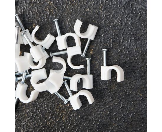 Круглый крепеж кабеля REXANT 7 мм, белый 50шт 07-4007 – изображение 5