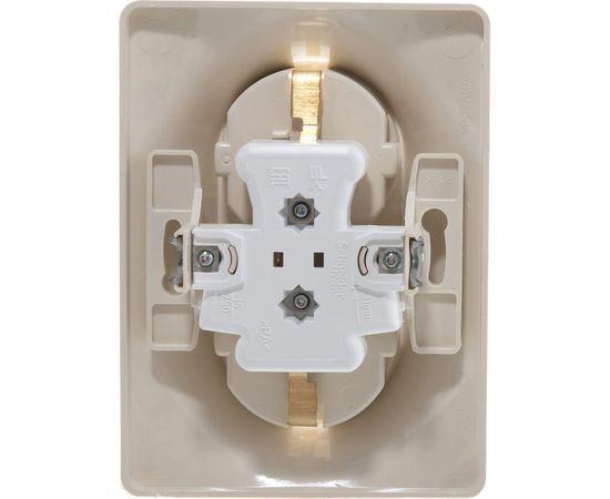 Двухместная розетка Schneider Electric СП Glossa с заземлением, в сборе бежевая GSL000224 – изображение 3