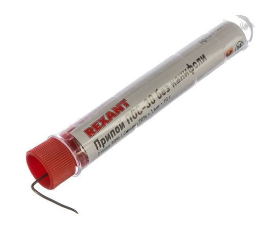 Припой без канифоли ПОС-30 (10 г; 1.0 мм) колба REXANT 09-3091 – изображение 7