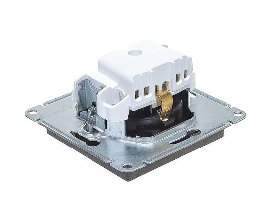 Механизм розетки Schneider Electric 1-м СП ATLAS DESIGN с заземлением, защитные шторки 16А мокко ATN000645 – изображение 9