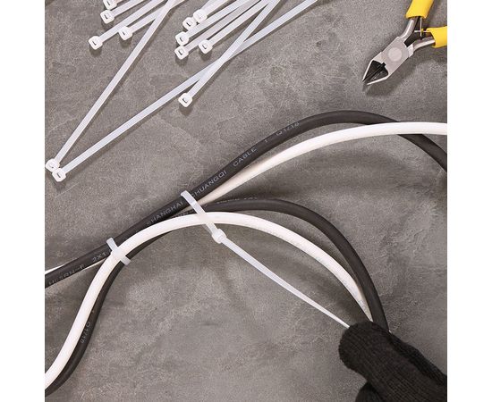 Хомут REXANT nylon 200x3.6 мм 100 шт белый 07-0200 – изображение 6