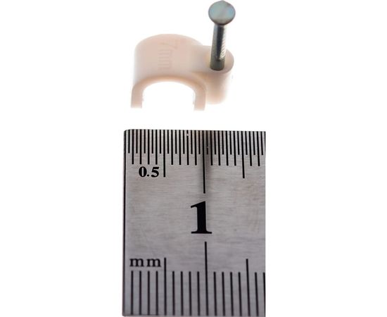 Круглый крепеж кабеля REXANT 7 мм, белый 50шт 07-4007 – изображение 2