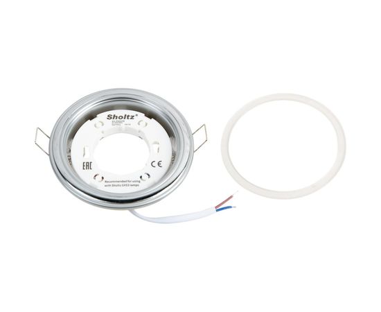 Встраиваемый потолочный светильник без лампы Sholtz для GX53 D106 Серебро/хром FGX4209 